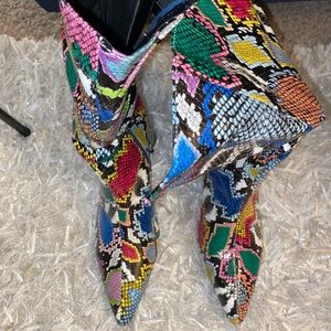 Multi SnakePrint Boots